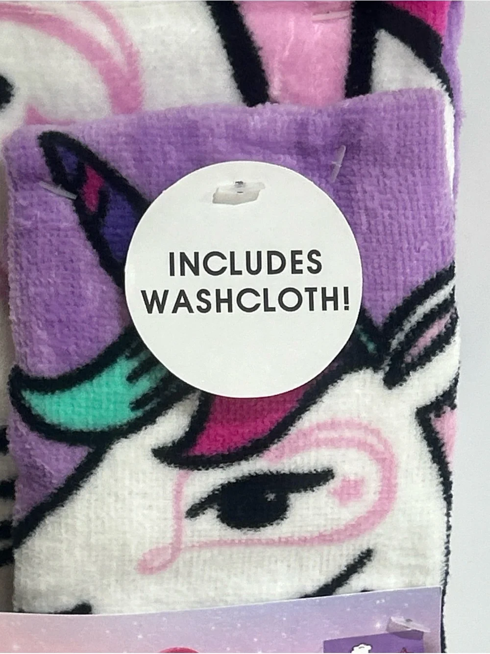 JOJO SIWA Unicorn Rainbow 2 Piece Bath Towel Washcloth Set 25x50 Full Size New.